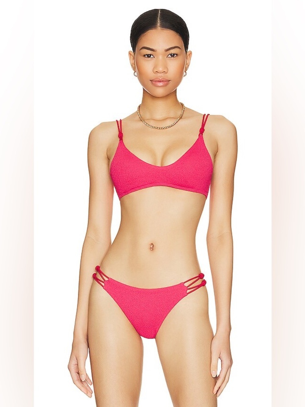 $260 REVOLVE Vix Women's Red Firenze Gwen Luli Set Swimwear S/M NWOT